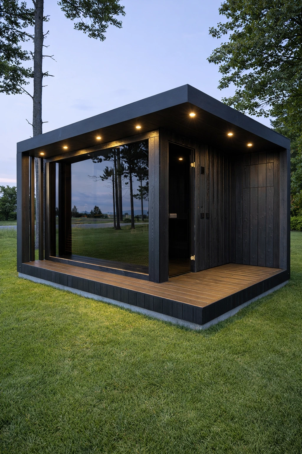 Custom Retreats outdoor sauna by Summit & Cedar